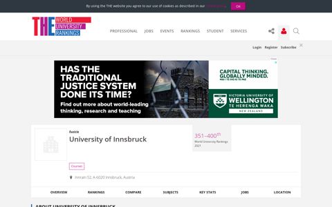 University of Innsbruck | World University Rankings | THE