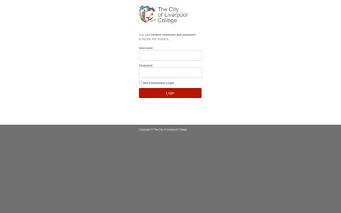 Login - The City of Liverpool College - Ebook Central