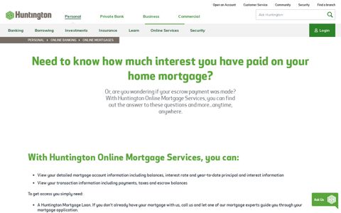 Online Mortgage Services | Huntington Bank