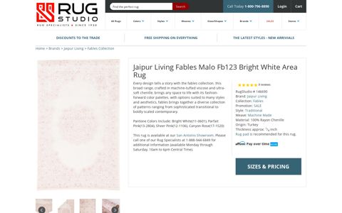 Jaipur Living Fables Malo Fb123 Bright White | Rug Studio