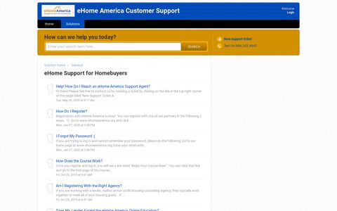 eHome Support for Homebuyers : eHome America Customer ...