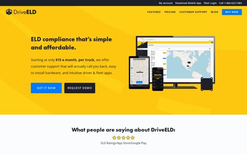 DriveELD: Easy, Low Cost, Reliable ELD Compliance