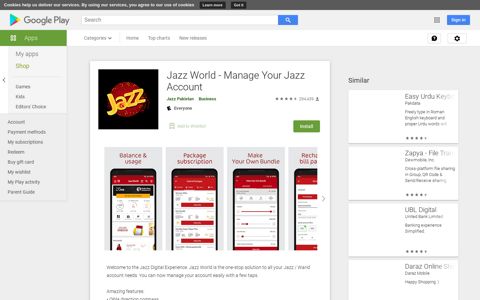 Jazz World - Manage Your Jazz Account - Apps on Google Play