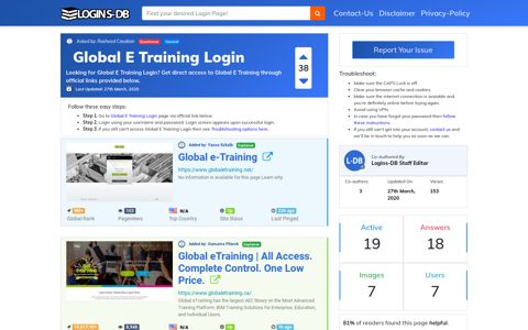 Global E Training Login - Logins-DB