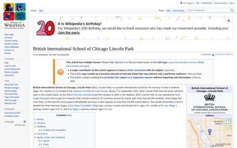 British International School of Chicago Lincoln Park - Wikipedia