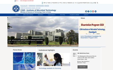 Welcome to CSIR-IMTech - EN