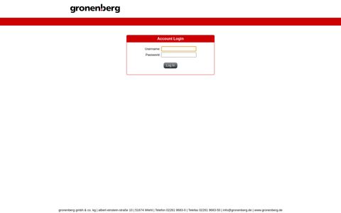Account Login - gronenberg