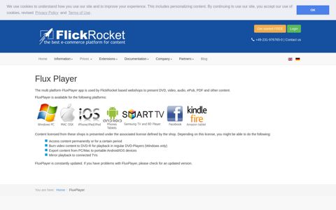 FluxPlayer - FlickRocket