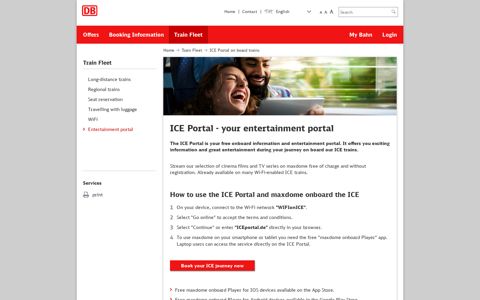 ICE Portal: Free information and entertainment on board trains