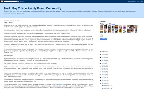 The Police - North Bay Village Reality Based Community