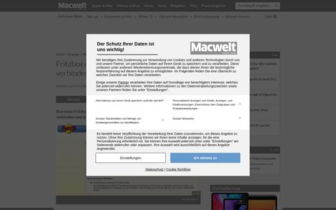 Fritzbox einrichten, mit dem Internet verbinden - Macwelt