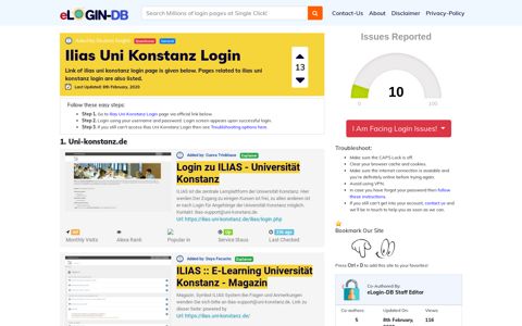 Ilias Uni Konstanz Login - A database full of login pages from ...