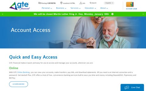 Account Access | GTE Financial