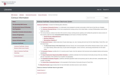 American FactFinder - Census Information - LibGuides at ...