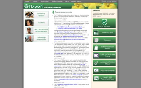 Hawaii EOC Portal