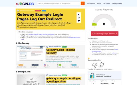 Gateway Example Login Pages Log Out Redirect