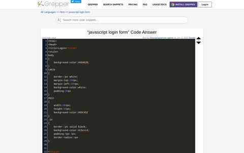 javascript login form Code Example - code grepper