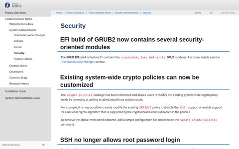 Security :: Fedora Docs