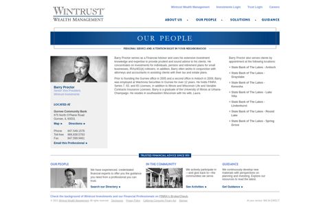 Barry Proctor - Our People | Wintrust Wealth Management
