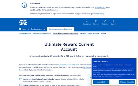 Ultimate Reward Current Account | Bank Accounts | Halifax UK