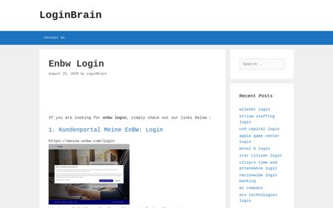 Enbw - Kundenportal Meine Enbw: Login - LoginBrain