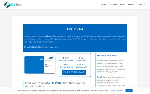 Hfk Portal - Find Official Portal - CEE Trust