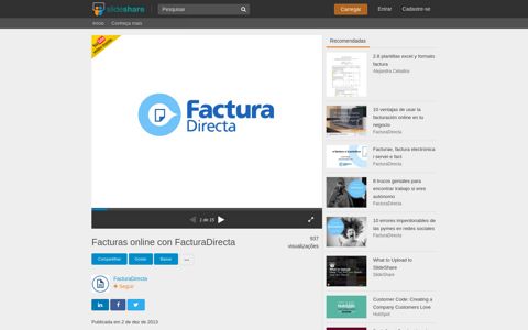Facturas online con FacturaDirecta - SlideShare