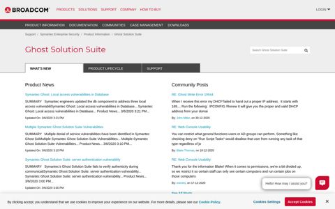 Ghost Solution Suite - Broadcom Support Portal