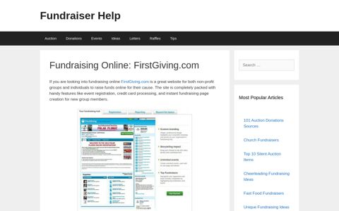 Fundraising Online: FirstGiving.com - Fundraiser Help