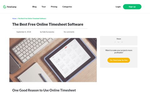 The Best Free Online Timesheet Software - TimeCamp
