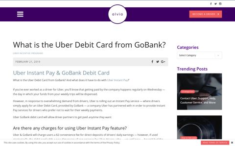What is the Uber Debit Card from GoBank? • Alvia