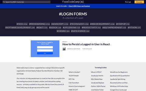 login forms - freeCodeCamp.org