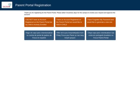 Parent Portal Registration - Fort Worth ISD - Focus
