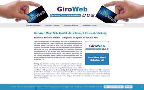 Giro-Web Essensbestellung: Anmelden und Essen bestellen