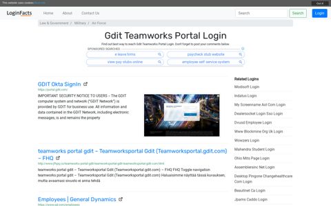 Gdit Teamworks Portal Login - LoginFacts