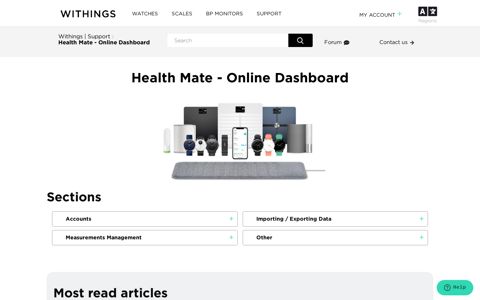 Health Mate - Online Dashboard – Withings | Support