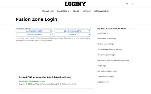 Fusion Zone Login ✔️ One Click Login - Loginy
