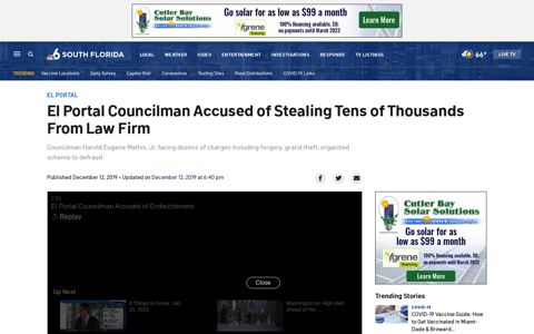 El Portal Councilman Accused of Stealing Tens of Thousands ...