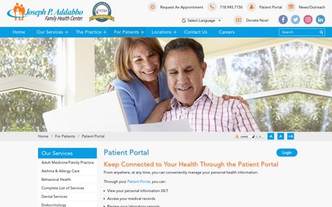 Patient Portal - Joseph P. Addabbo Family Health Center