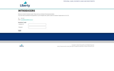Liberty Financial Introducer login