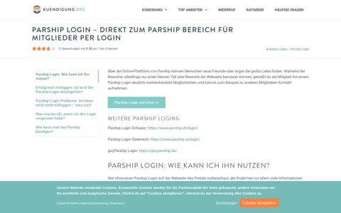 Parship Login ▷ Zum Parship Mitgliederbereich per Login