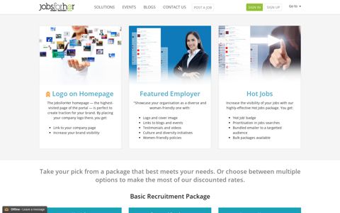 Find the Right Hiring Plan for Employers | JobsForHer