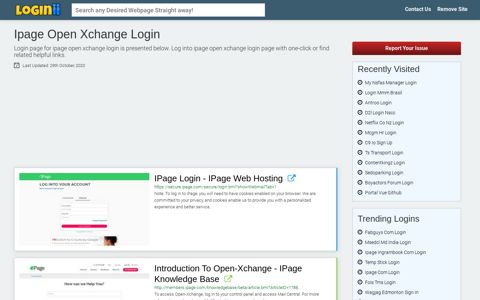 Ipage Open Xchange Login - Loginii.com
