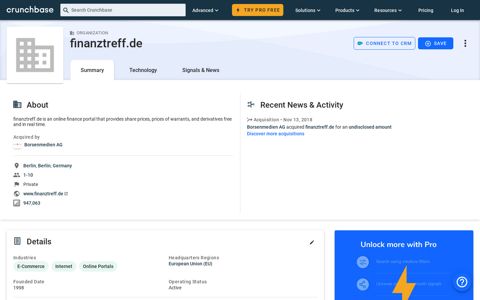 finanztreff.de - Crunchbase Company Profile & Funding