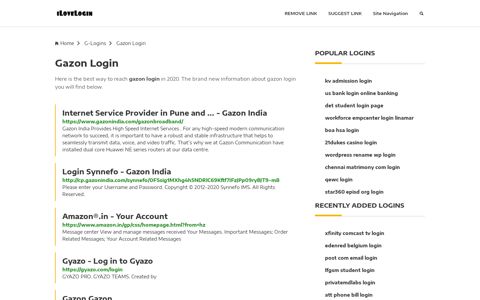 Gazon Login ❤️ One Click Access - iLoveLogin