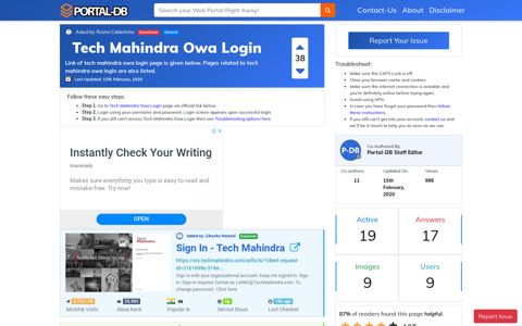Tech Mahindra Owa Login - Portal-DB.live