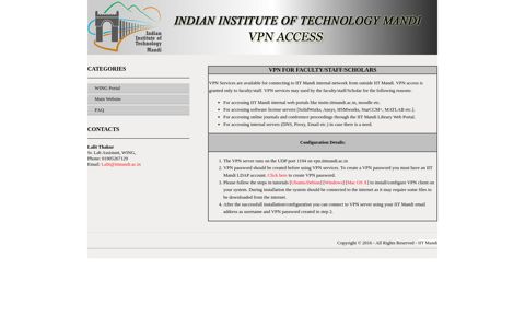 IIT Mandi|VPN Access