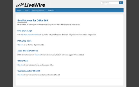 Email Access for Office 365 – LiveWire Business Solutions