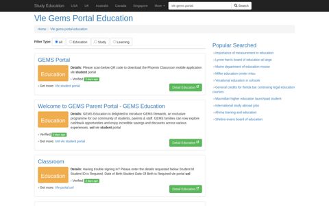 Vle Gems Portal Education - Study Education