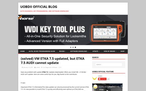 (solved) VW ETKA 7.5 updated, but ETKA 7.5 AUDI cannot ...